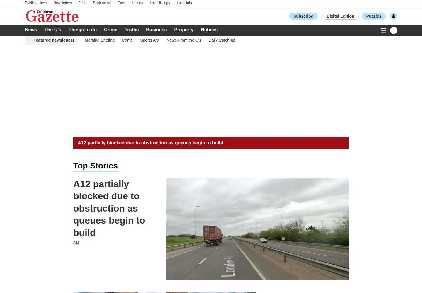 Screenshot of gazette-news.co.uk