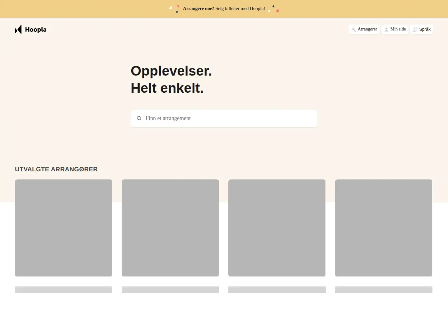 Screenshot of hoopla.no