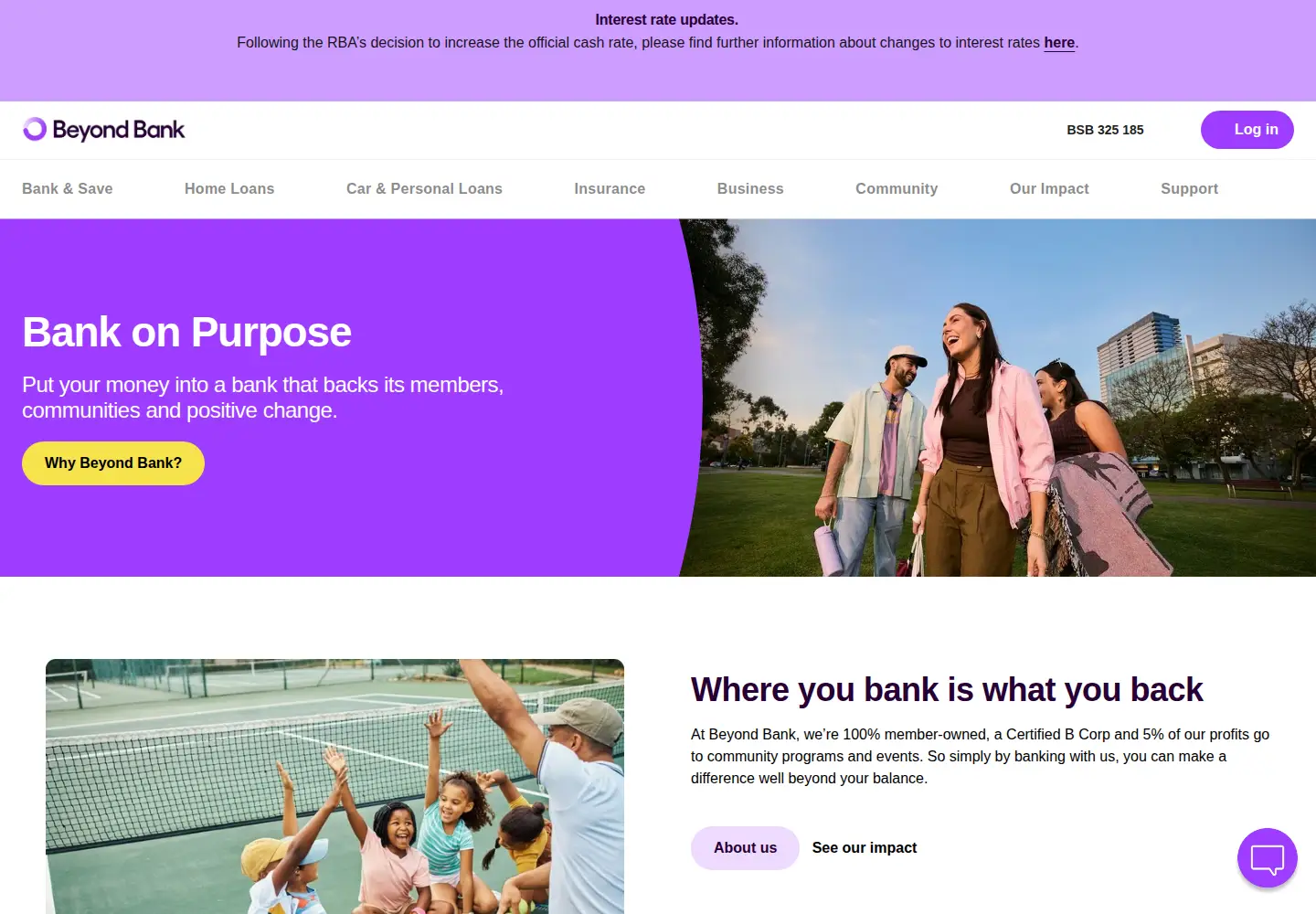 Screenshot of beyondbank.com.au