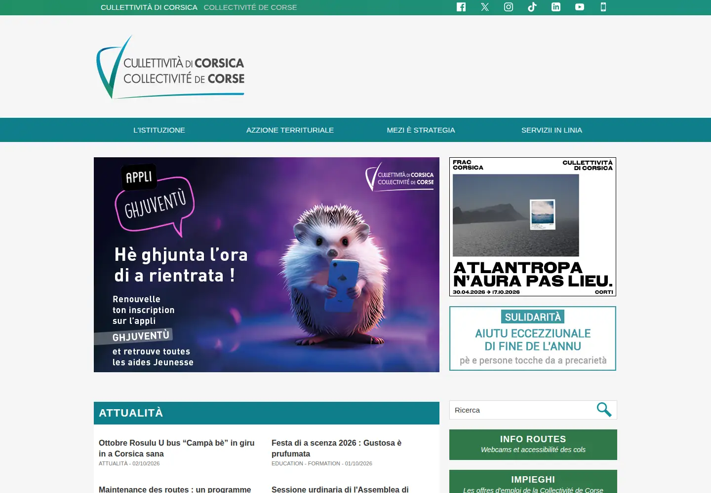 Screenshot of isula.corsica