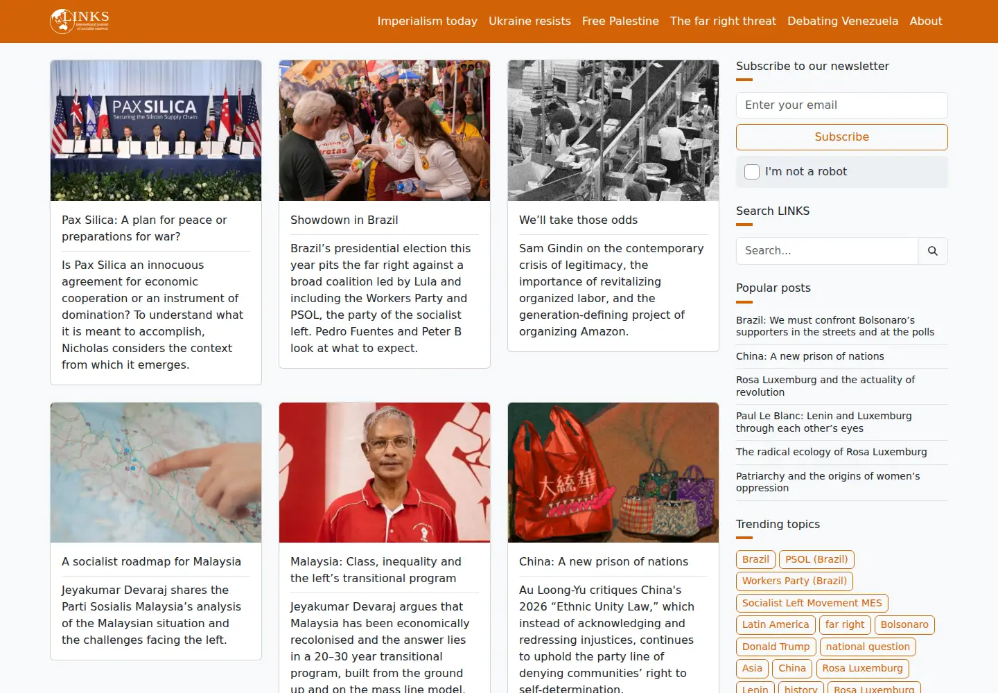 Screenshot of links.org.au