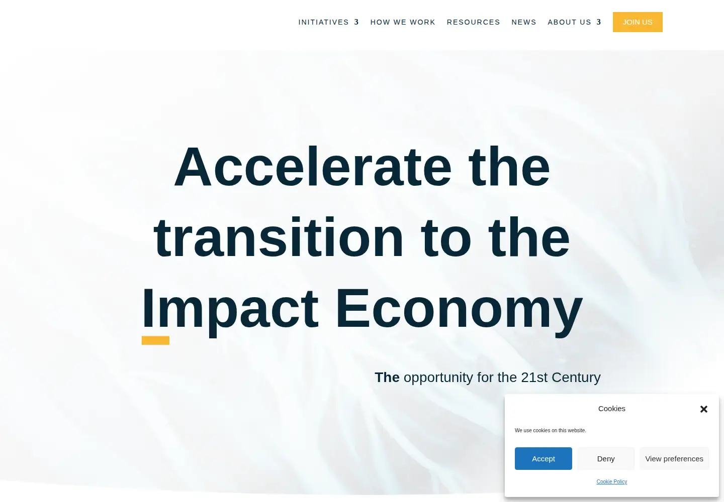 Screenshot of impacteconomyfoundation.org