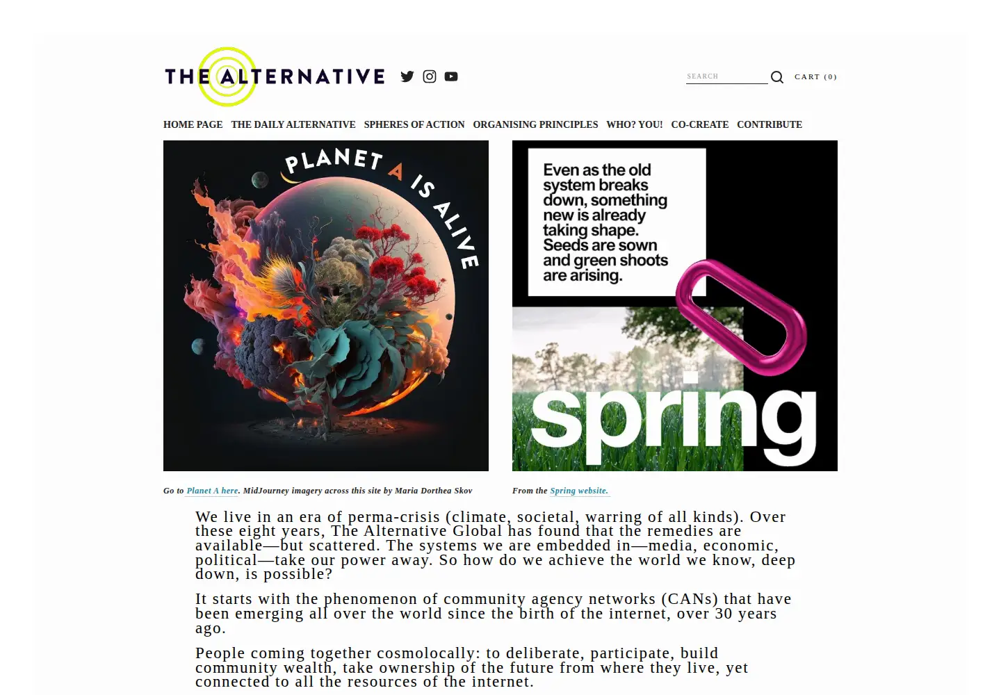 Screenshot of thealternative.org.uk