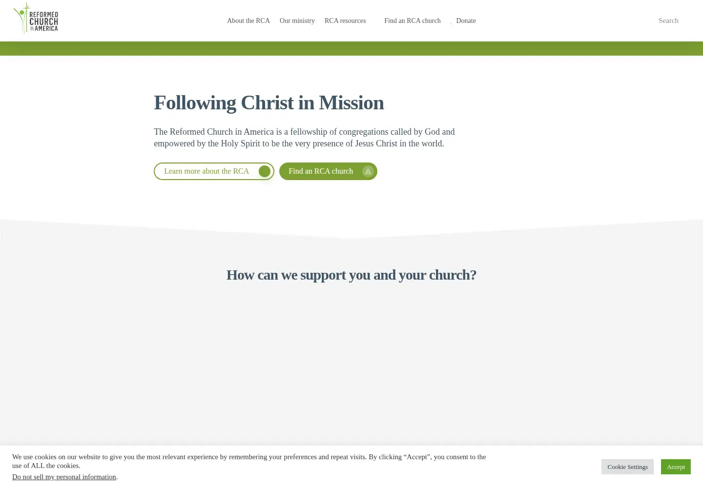 Screenshot of rca.org