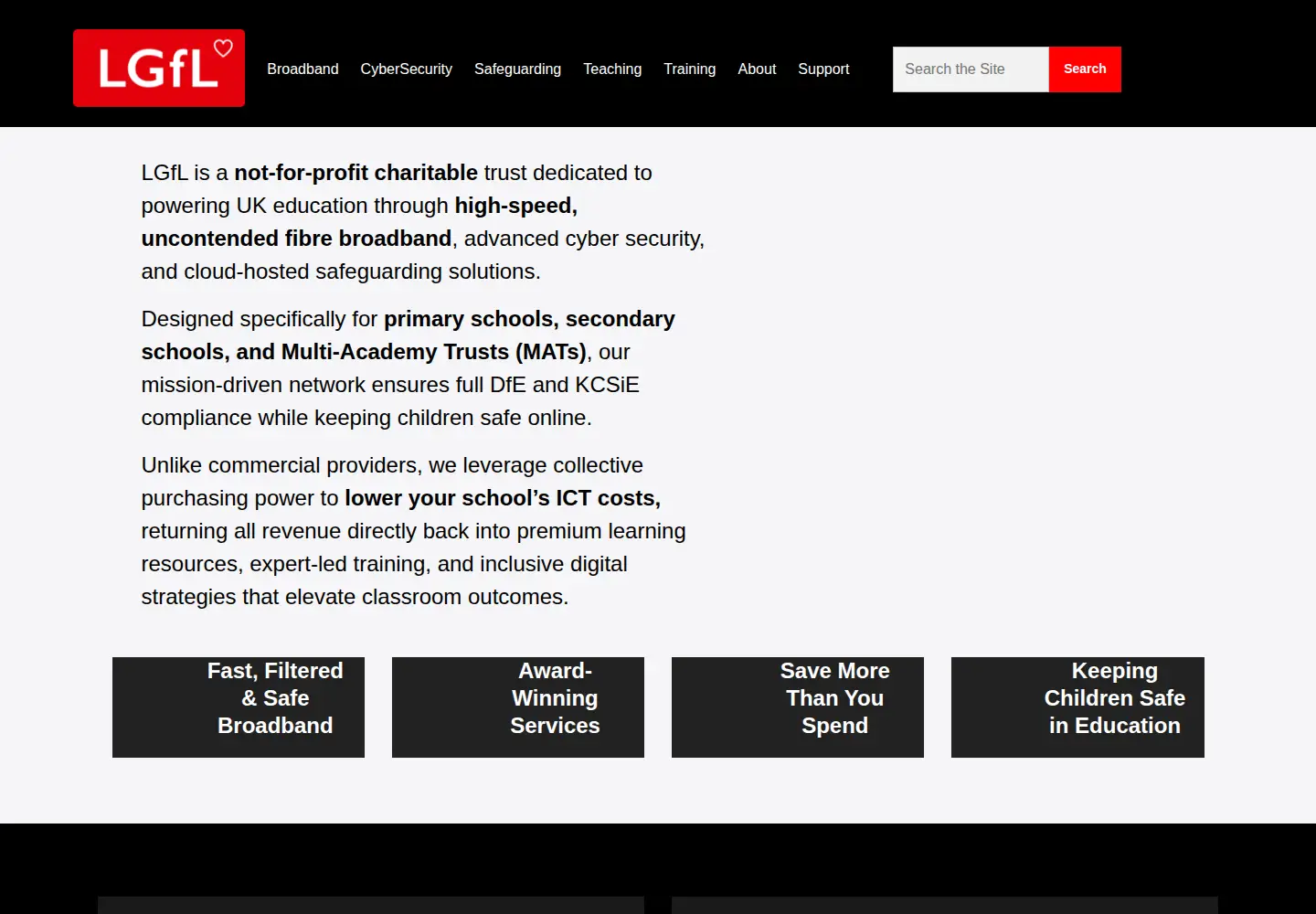 Screenshot of lgfl.net
