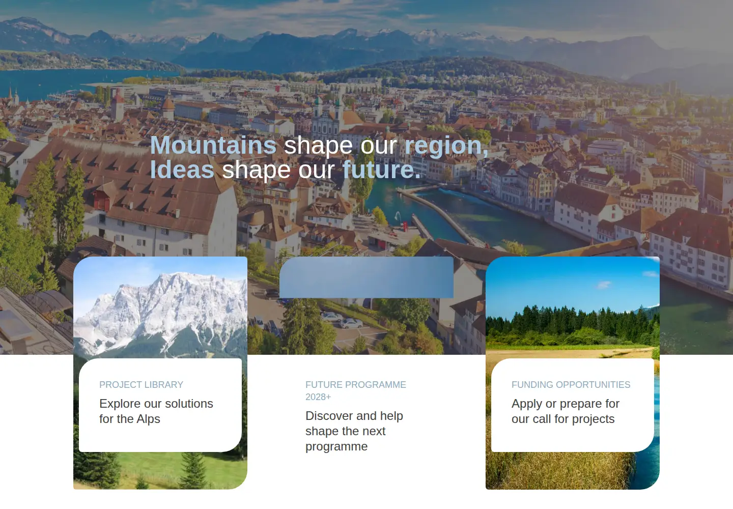 Screenshot of alpine-space.eu