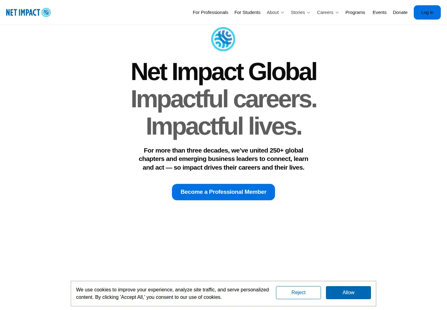 Screenshot of netimpact.org
