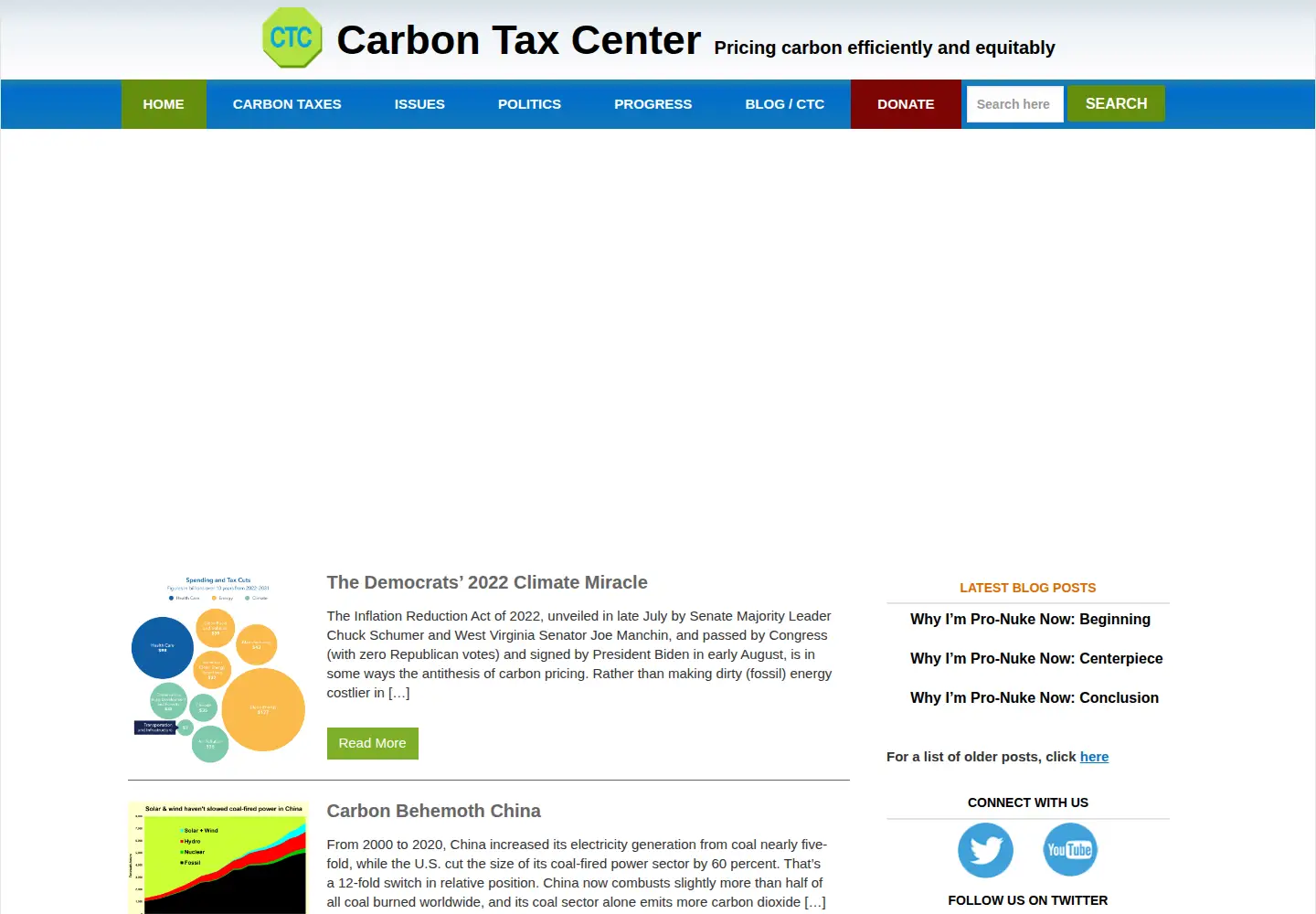 Screenshot of carbontax.org