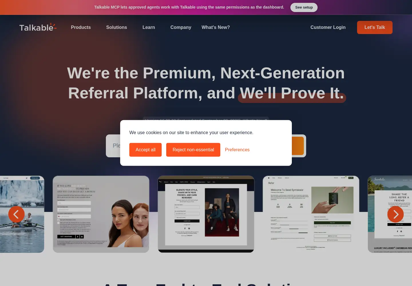 Screenshot of talkable.com