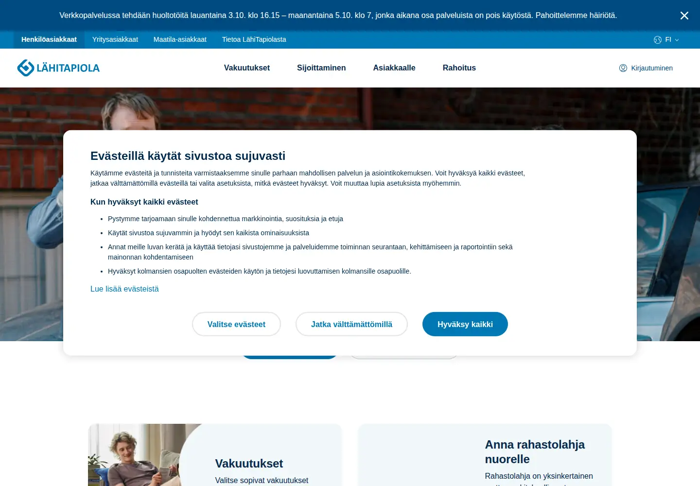 Screenshot of lahitapiola.fi