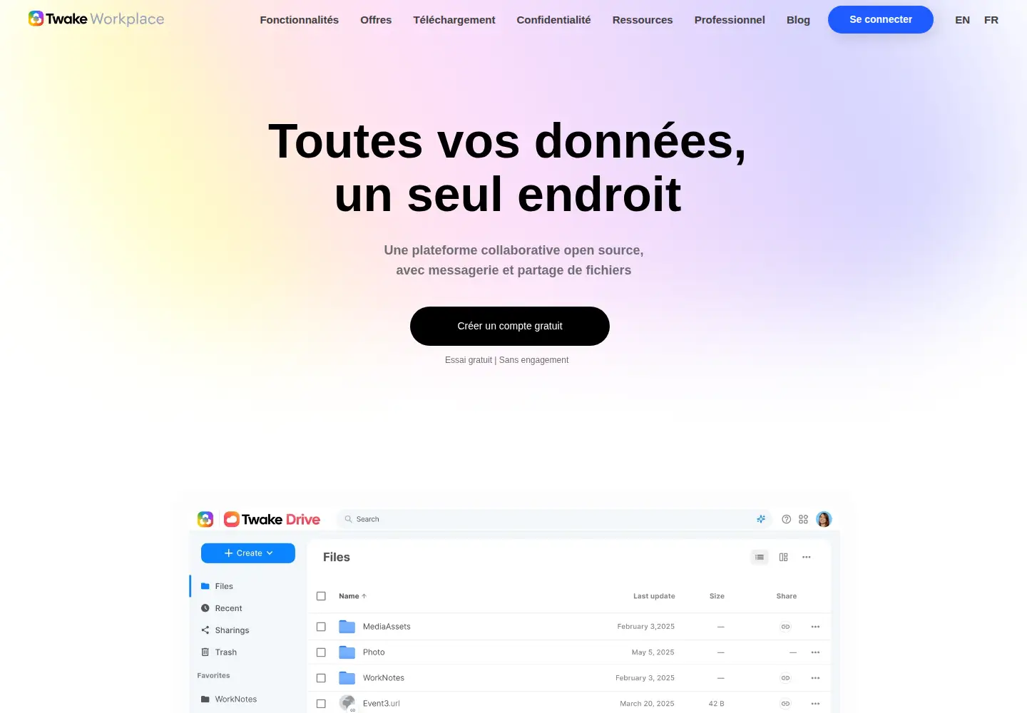 Screenshot of cozy.io