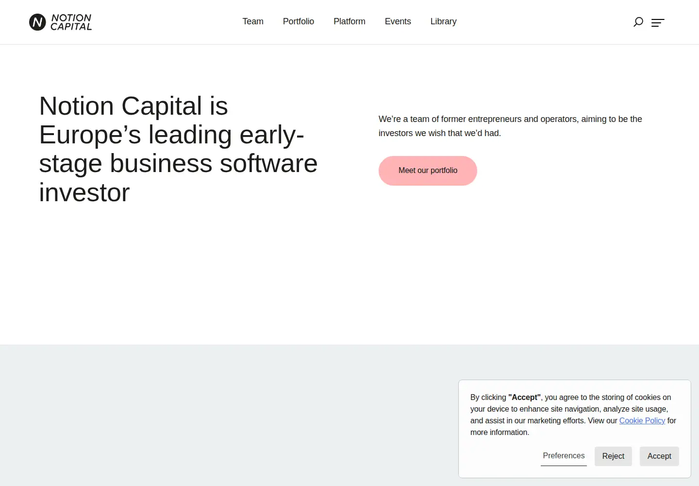 Screenshot of notion.vc