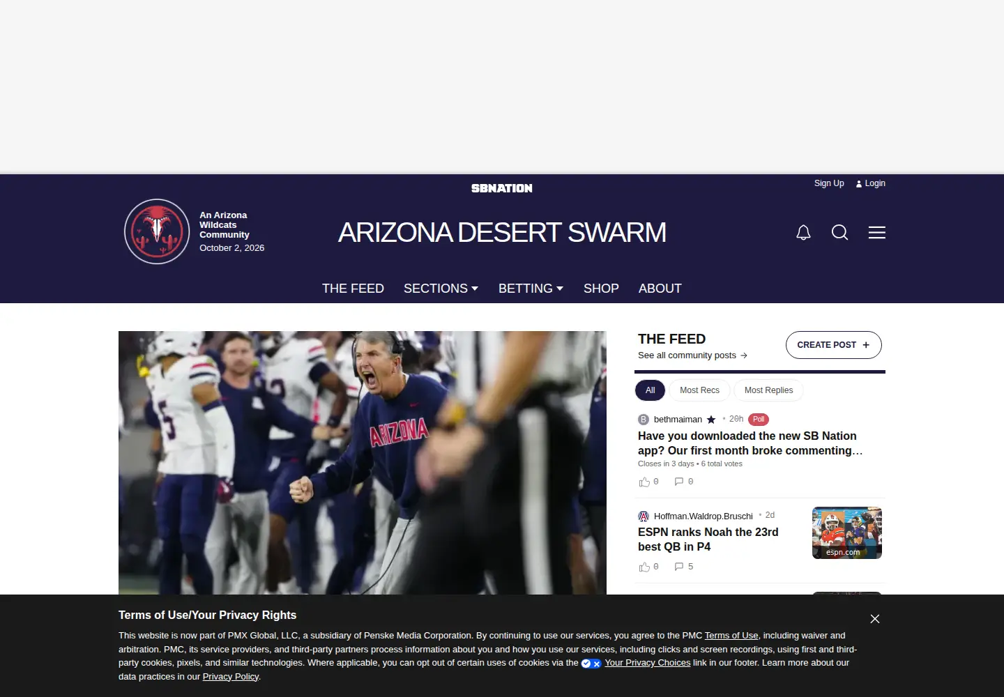 Screenshot of azdesertswarm.com
