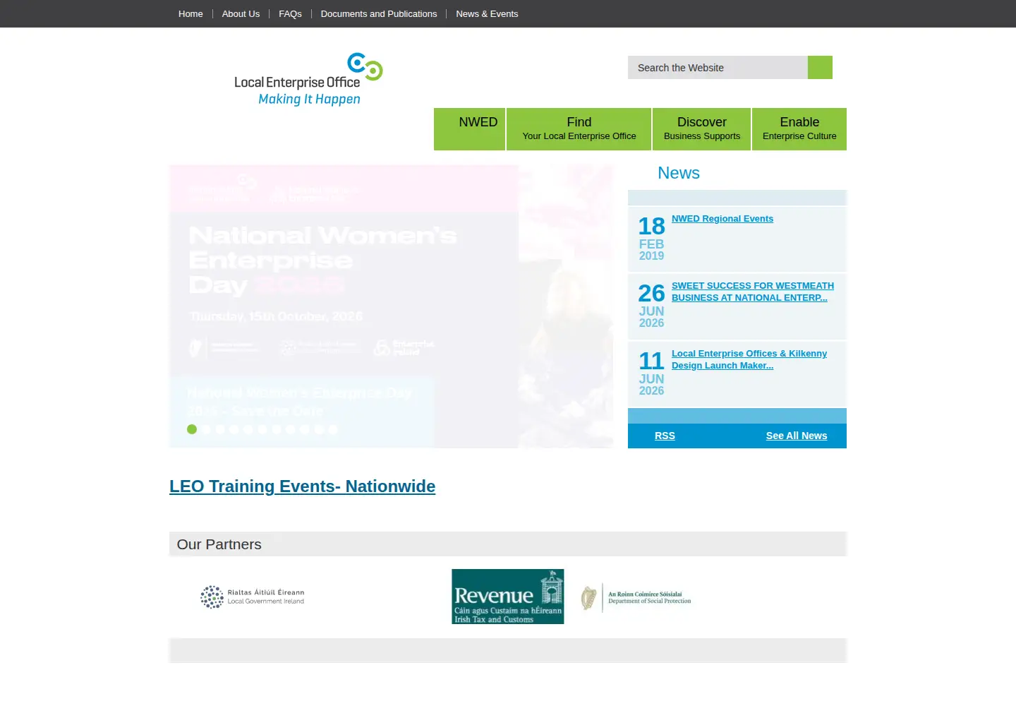 Screenshot of localenterprise.ie