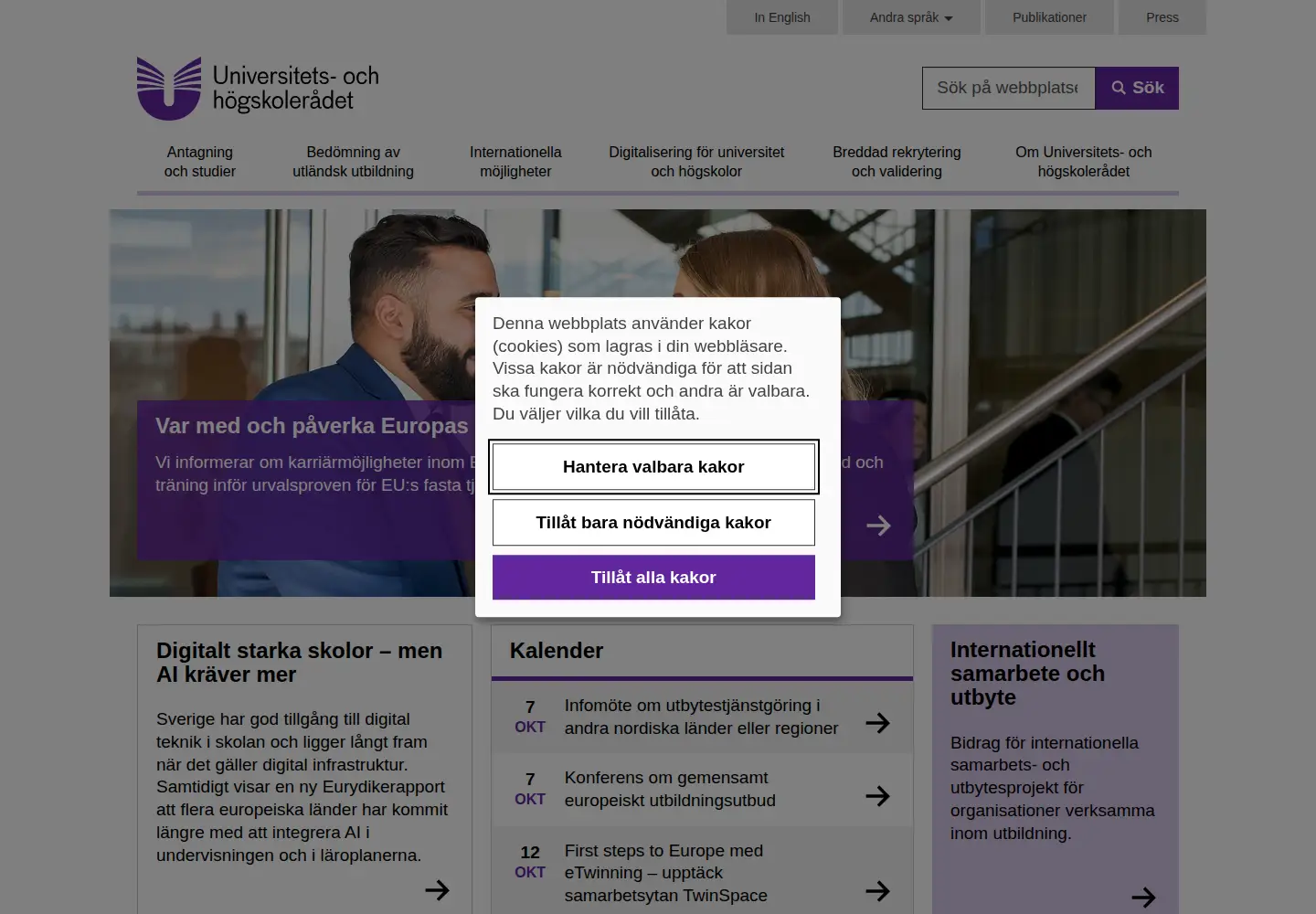 Screenshot of uhr.se