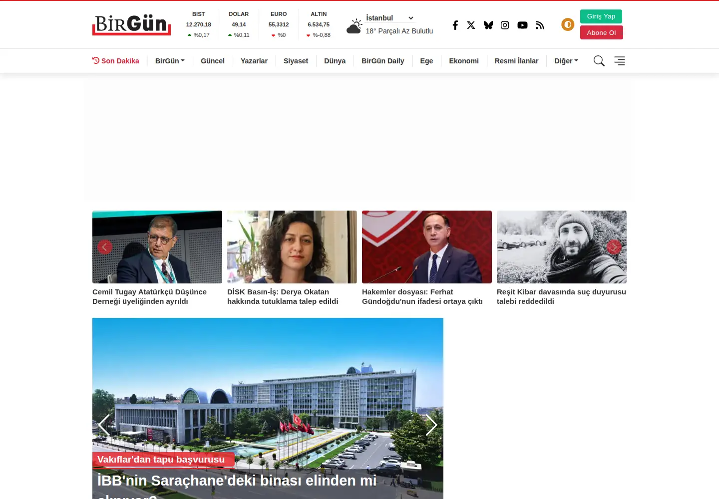 Screenshot of birgun.net