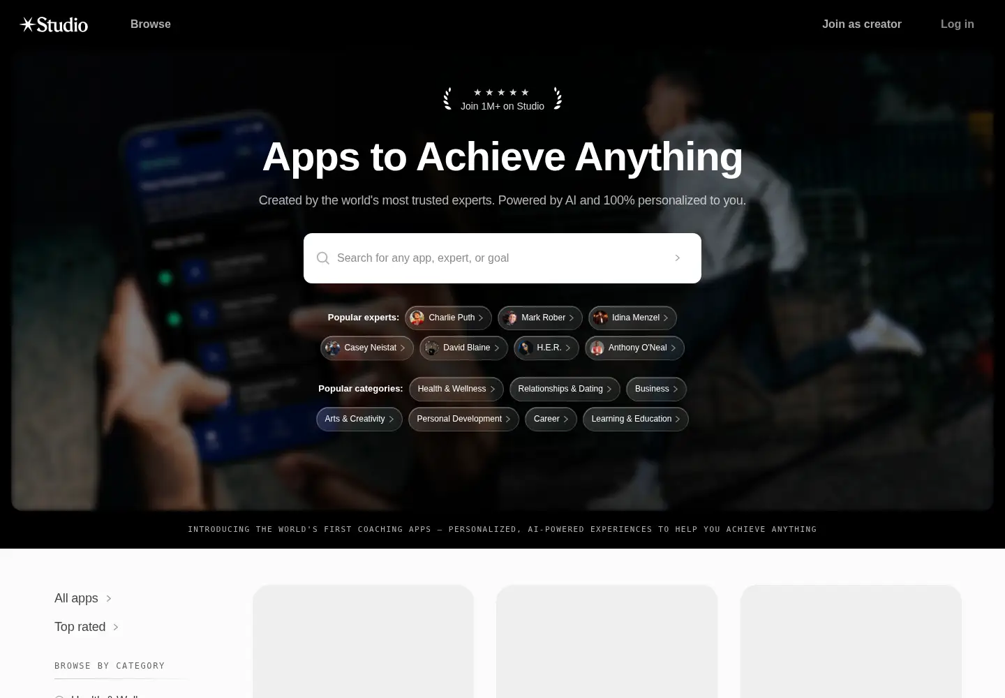 Screenshot of studio.com