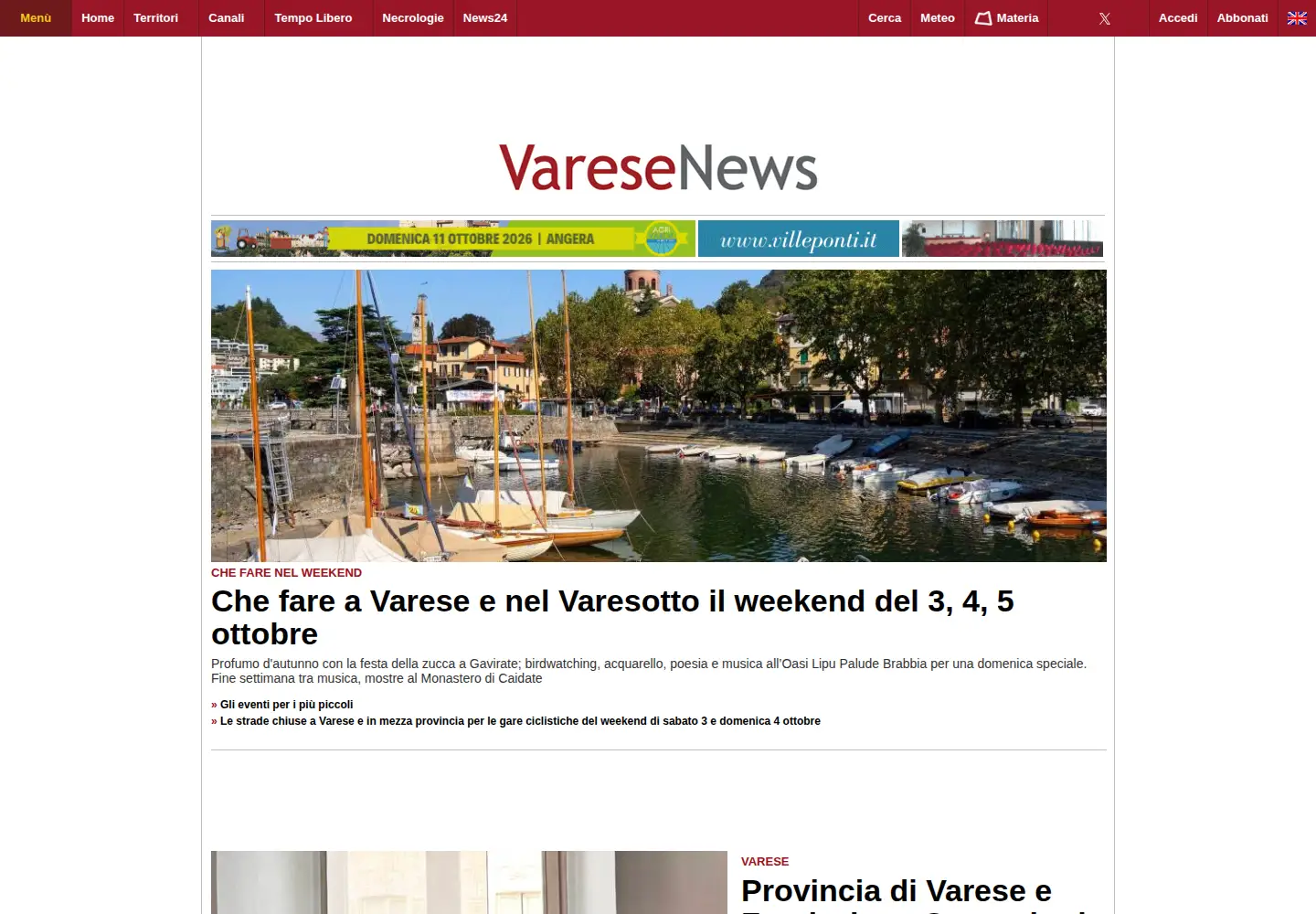 Screenshot of varesenews.it