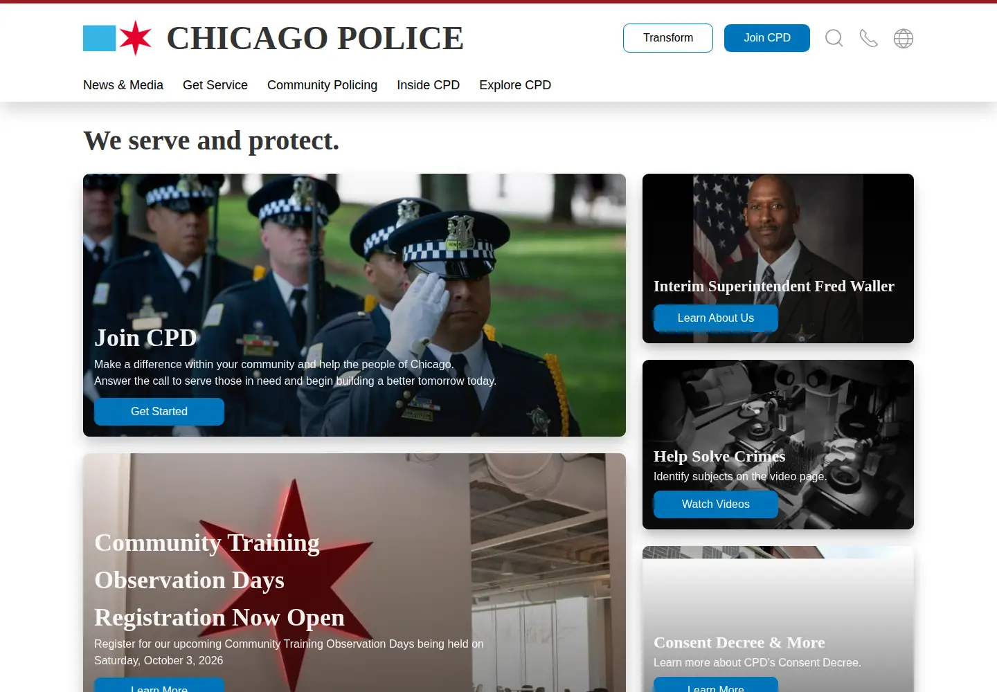 Screenshot of chicagopolice.org