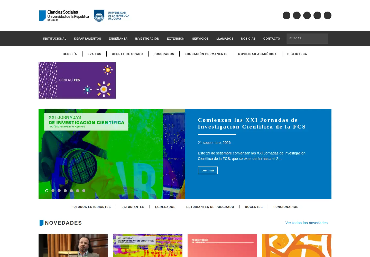 Screenshot of cienciassociales.edu.uy