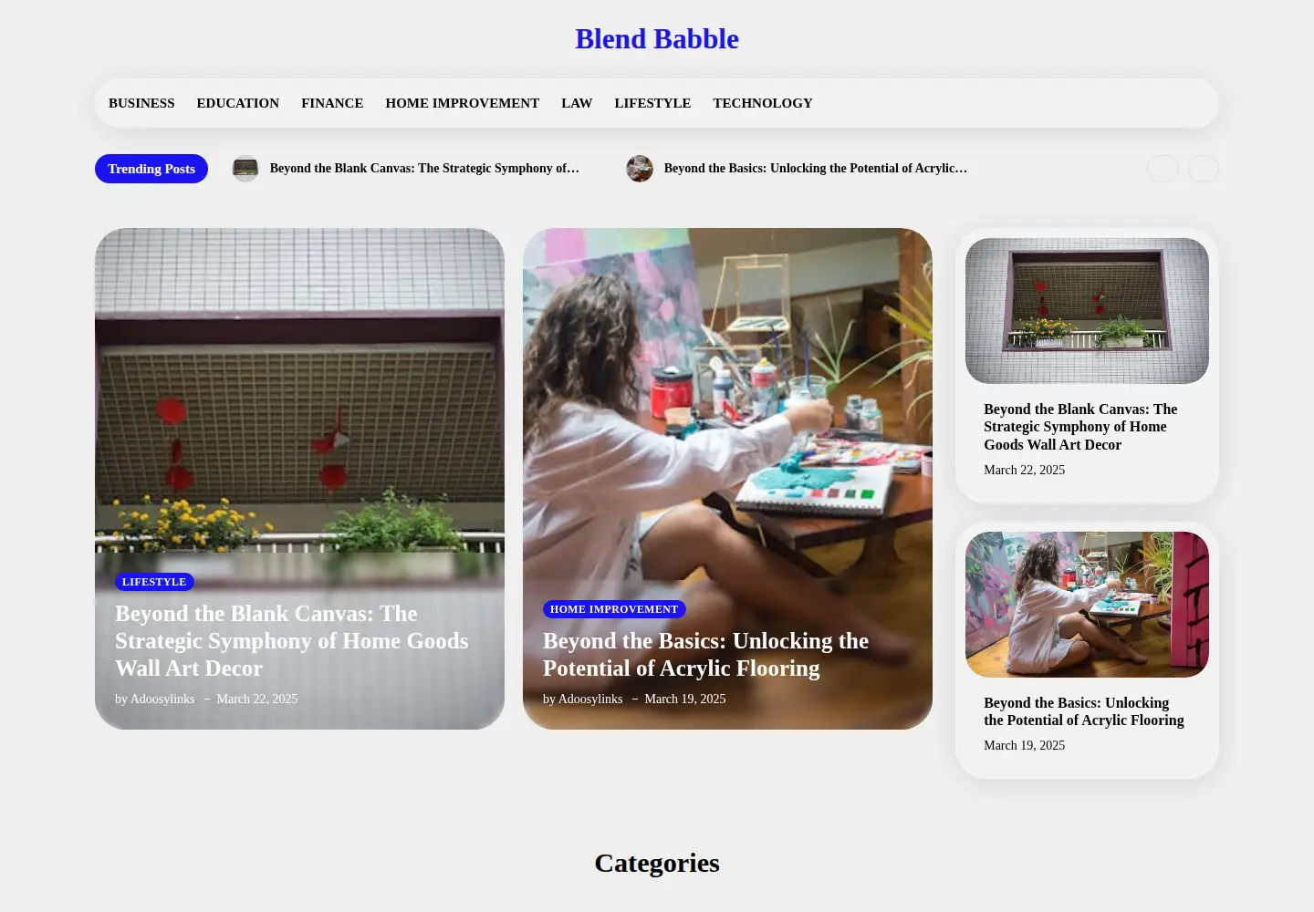 Screenshot of blendbabble.com