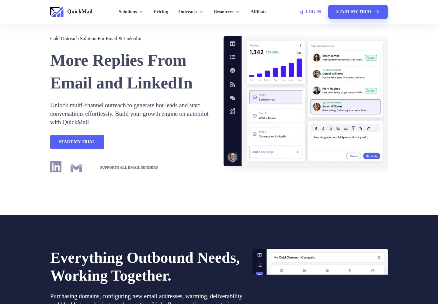 Screenshot of quickmail.com