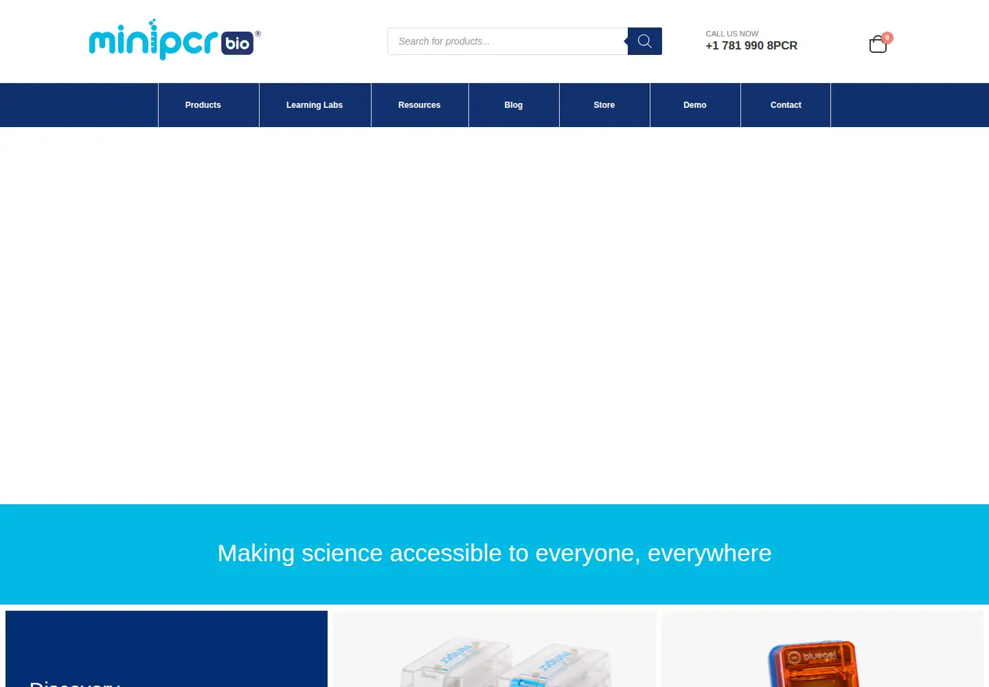 Screenshot of minipcr.com