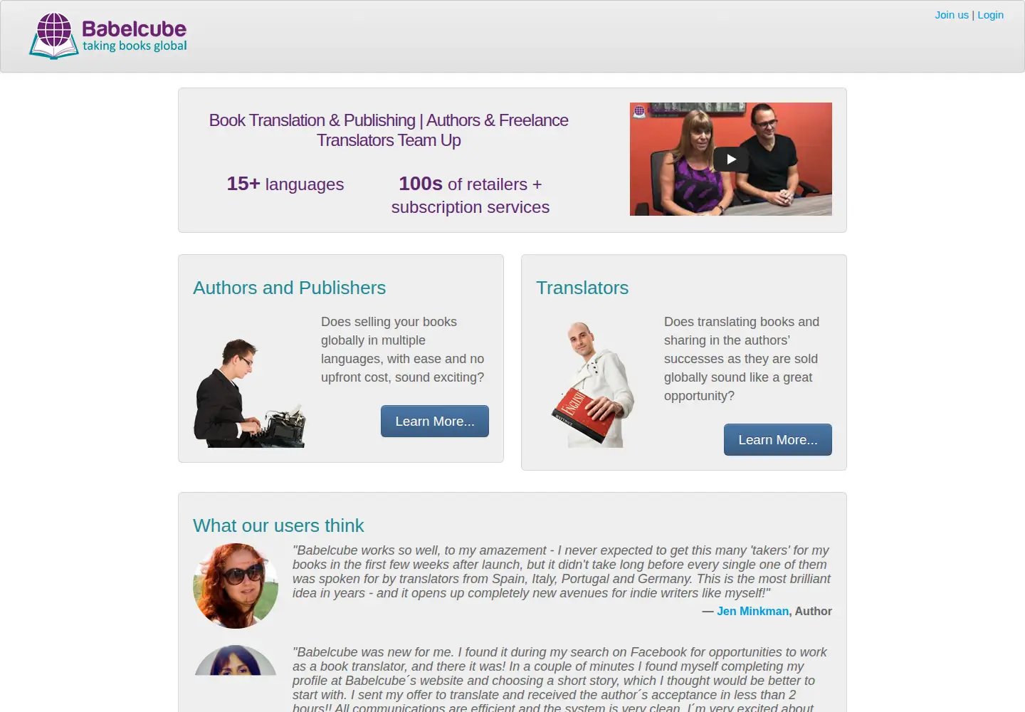 Screenshot of babelcube.com