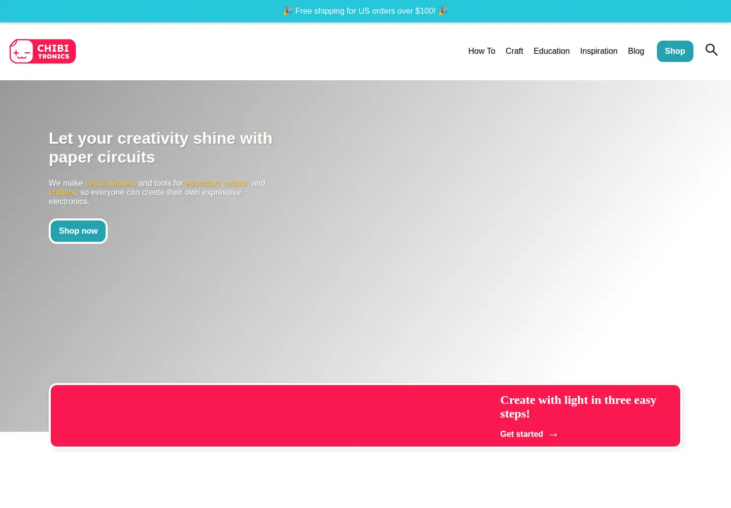 Screenshot of chibitronics.com