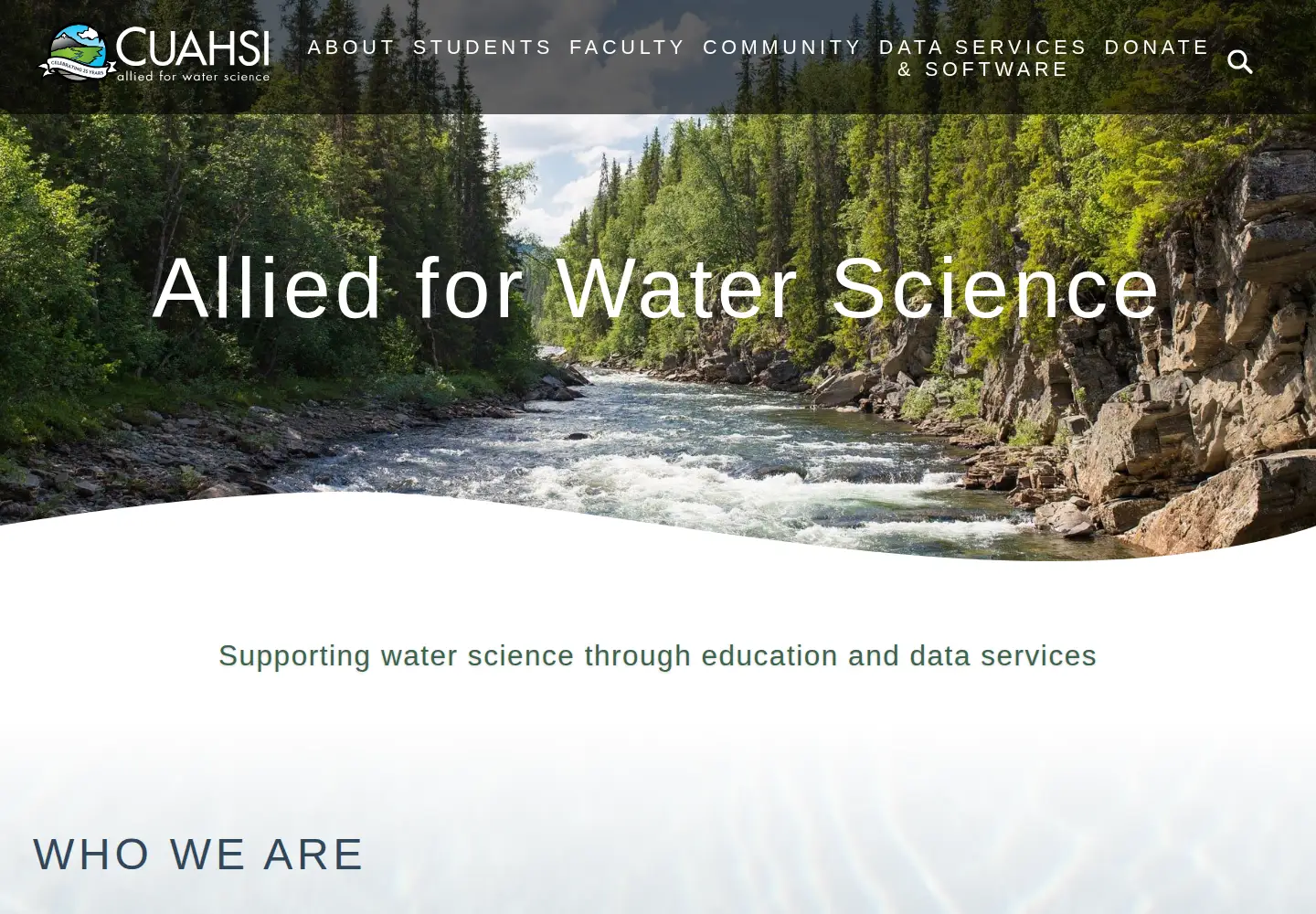 Screenshot of cuahsi.org