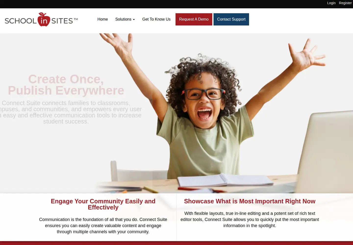 Screenshot of schoolinsites.com
