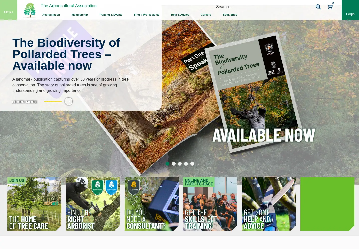 Screenshot of trees.org.uk
