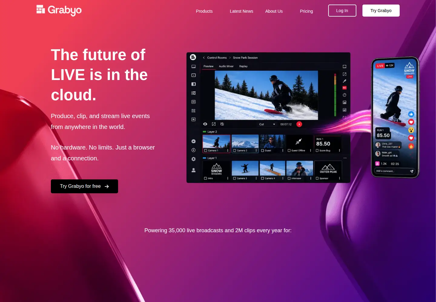 Screenshot of grabyo.com