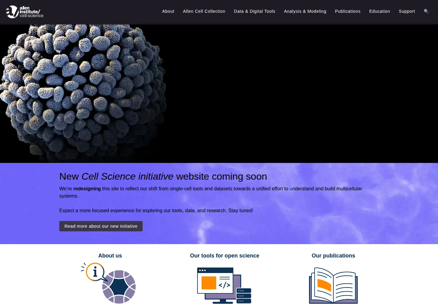 Screenshot of allencell.org