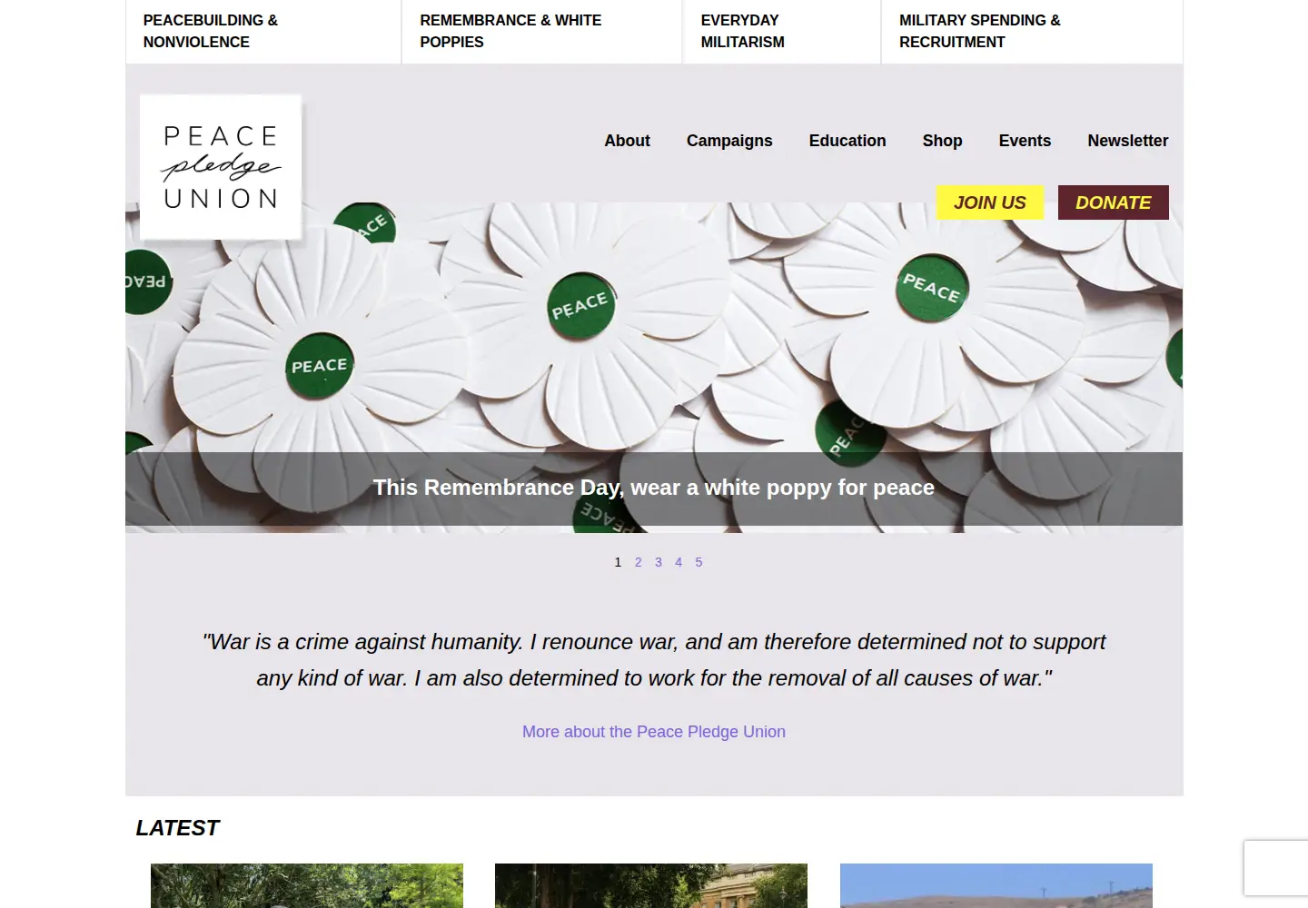 Screenshot of ppu.org.uk