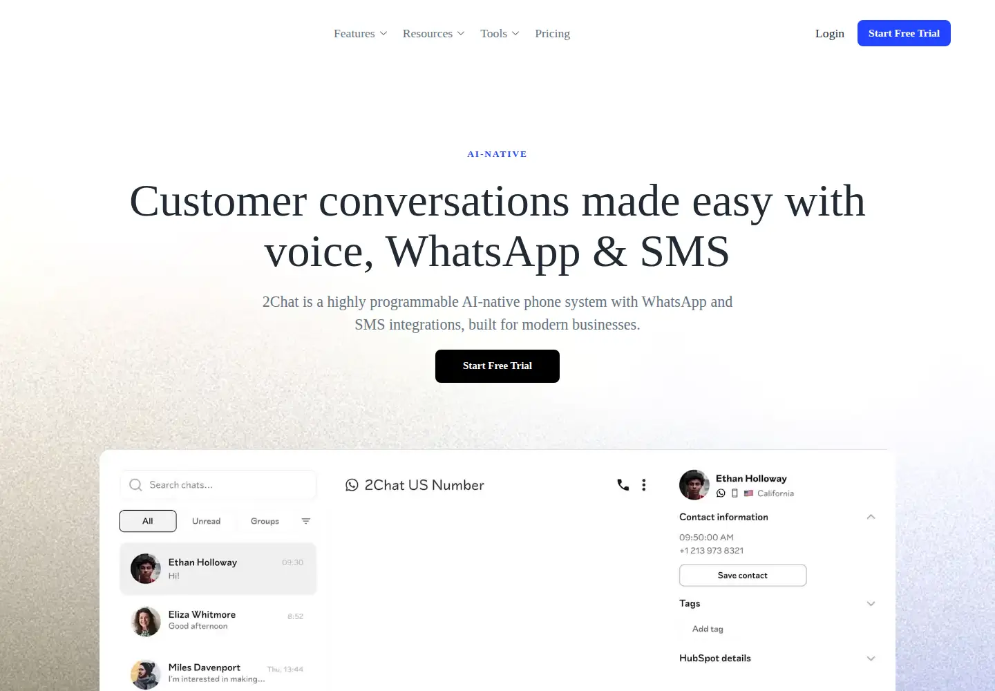 Screenshot of 2chat.co