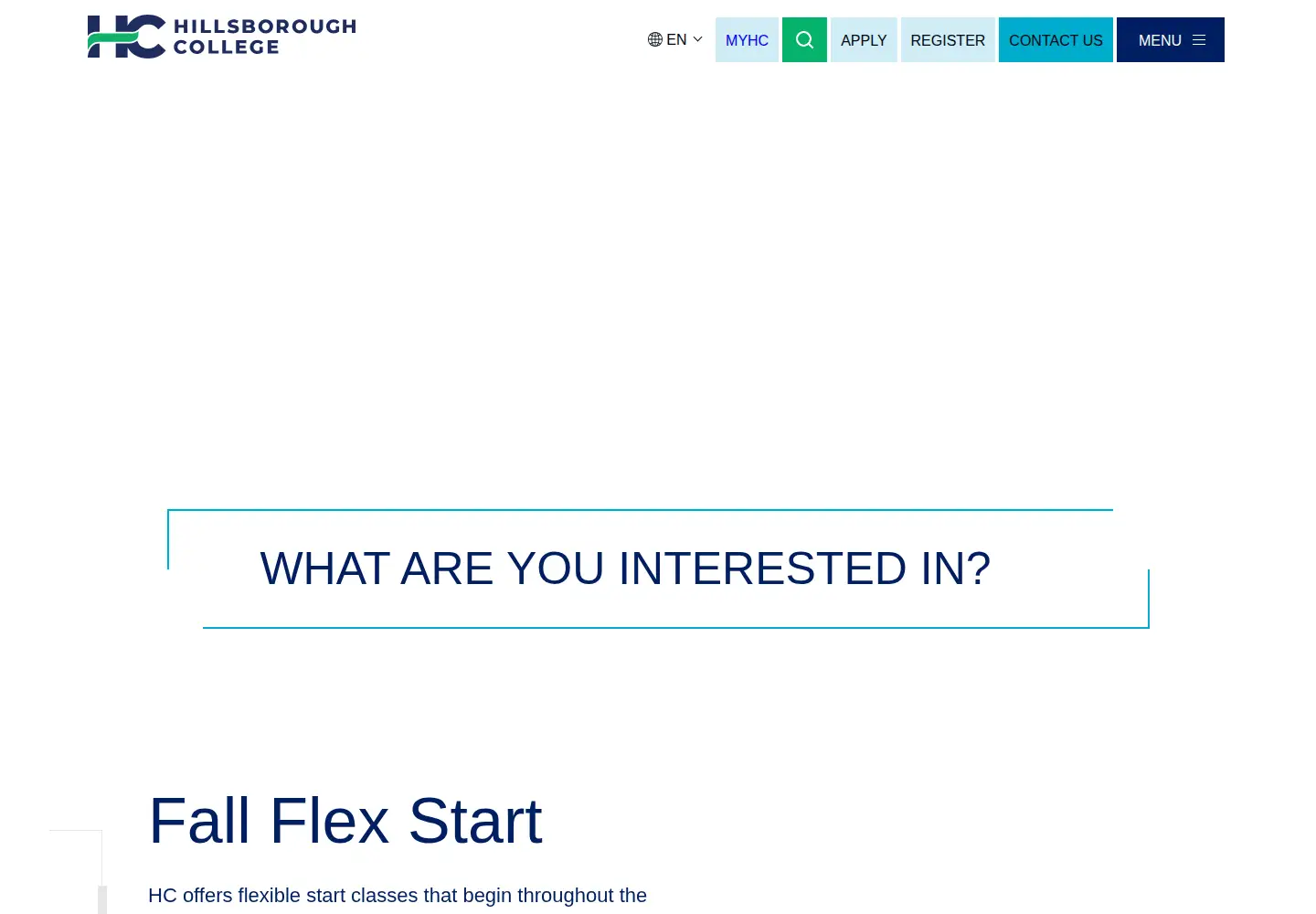 Screenshot of hccfl.edu