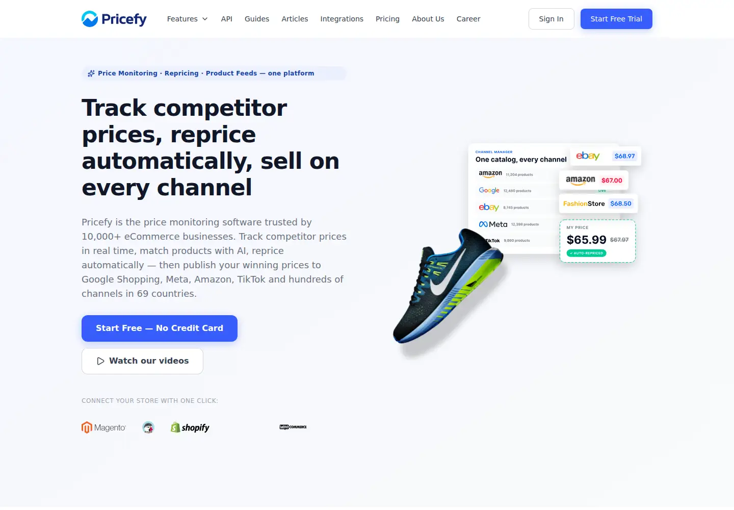 Screenshot of pricefy.io
