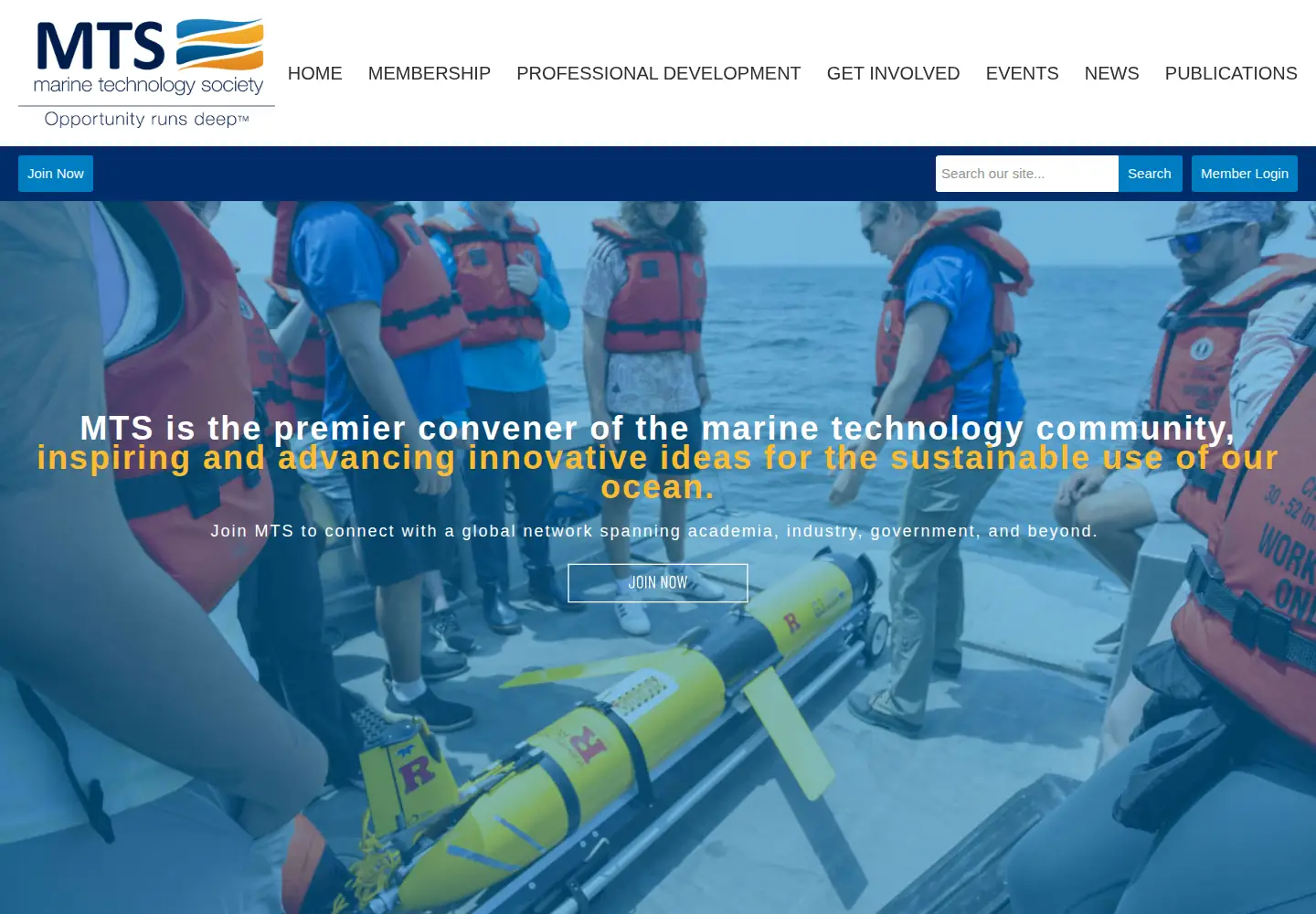 Screenshot of mtsociety.org