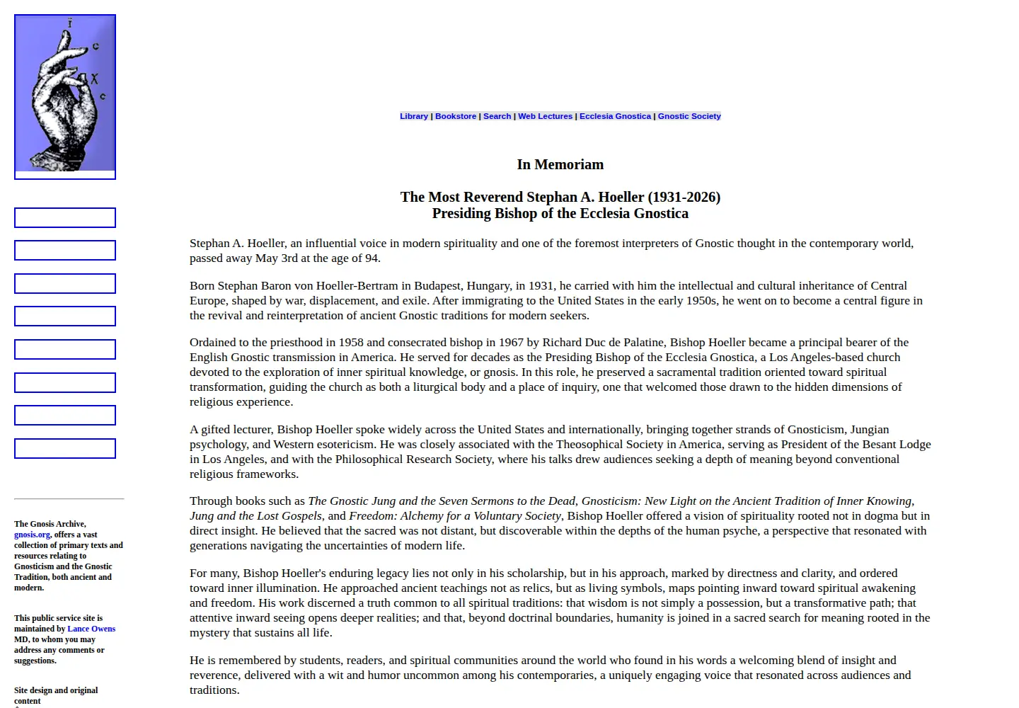 Screenshot of gnosis.org