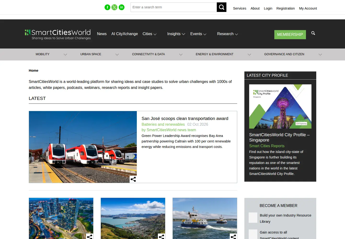 Screenshot of smartcitiesworld.net
