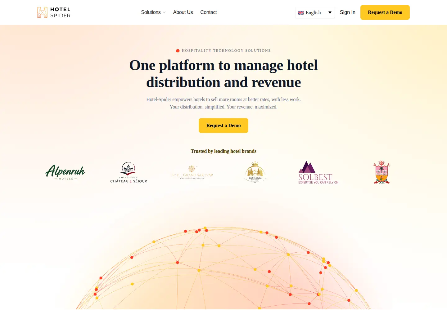 Screenshot of hotel-spider.com