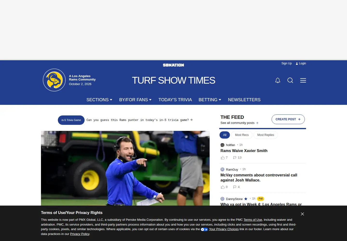 Screenshot of turfshowtimes.com