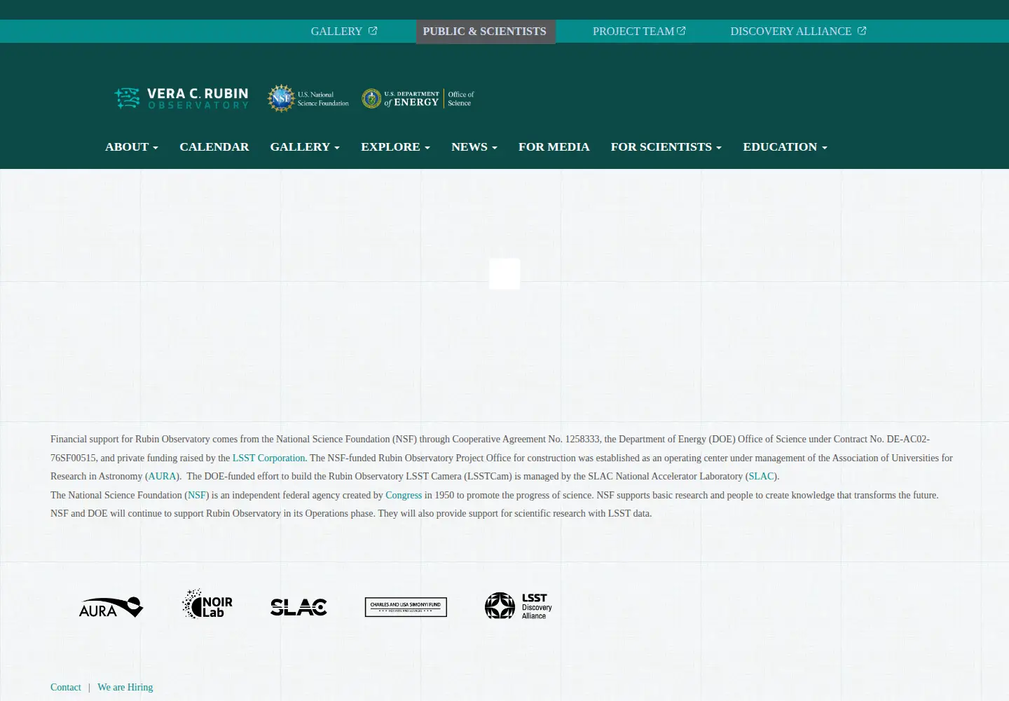 Screenshot of lsst.org
