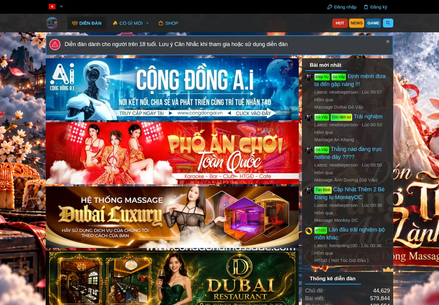 Screenshot of congdongmassage.com