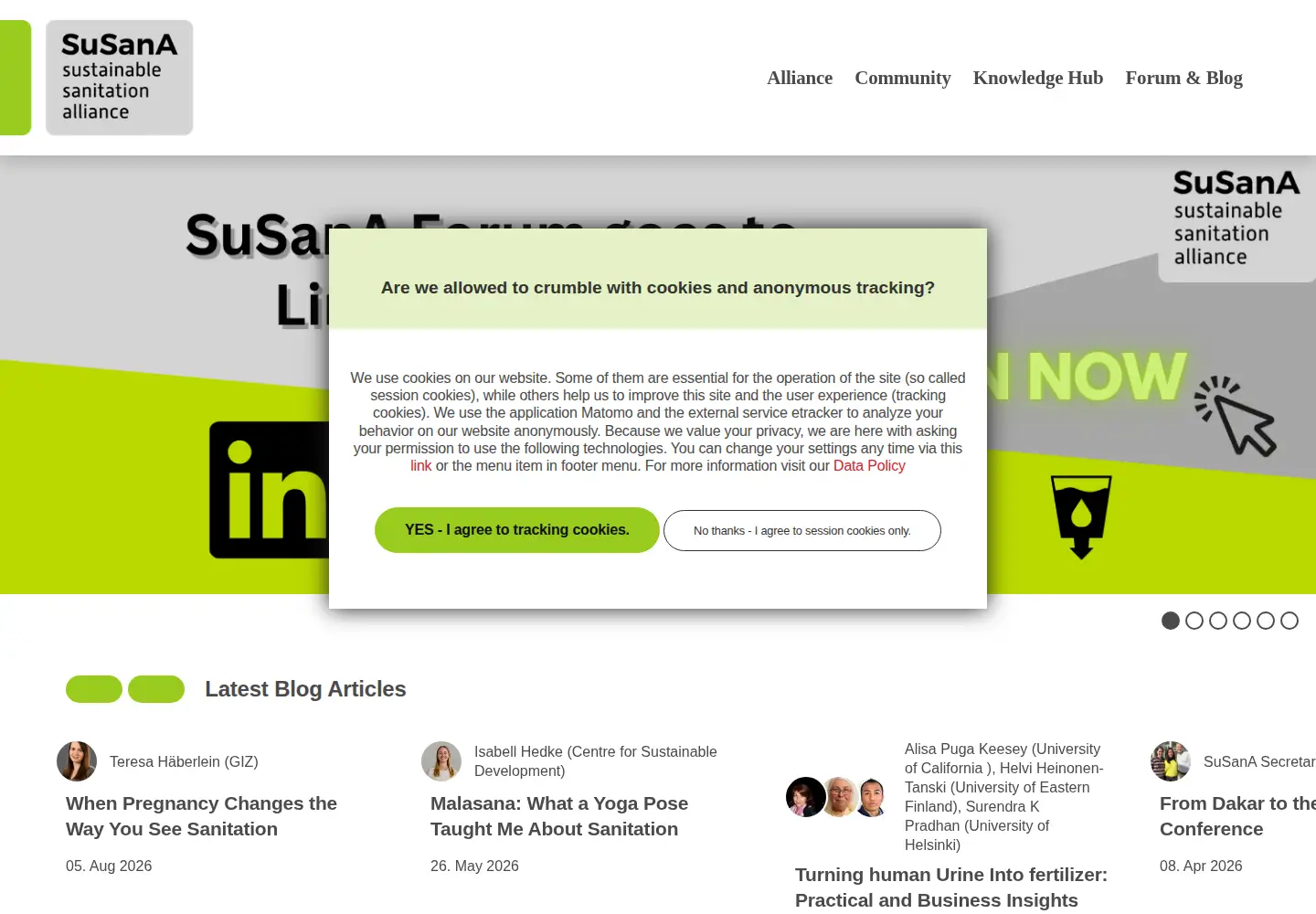 Screenshot of susana.org