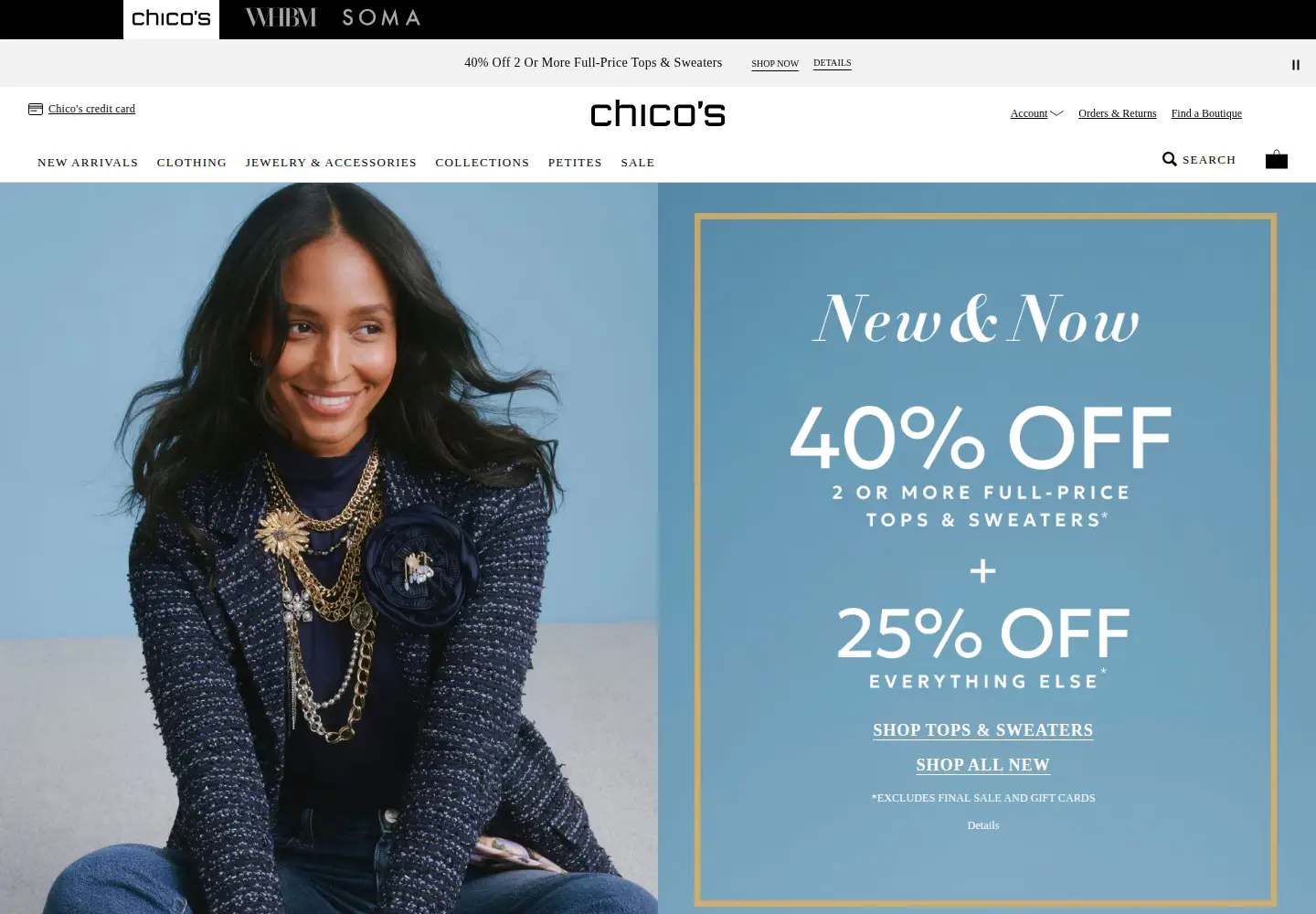 Screenshot of chicos.com