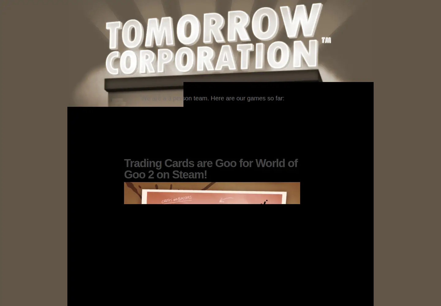 Screenshot of tomorrowcorporation.com