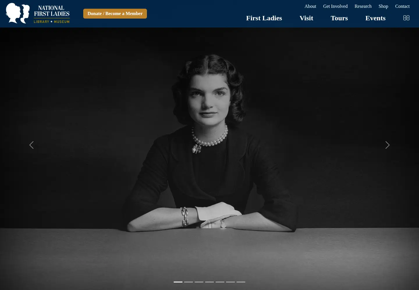 Screenshot of firstladies.org