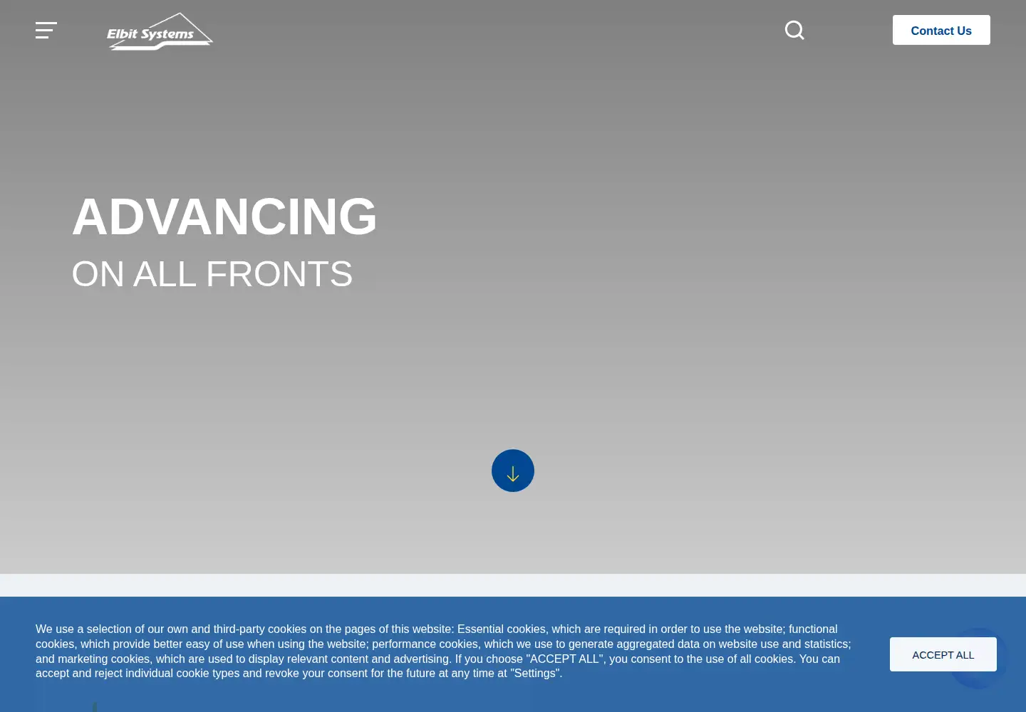 Screenshot of elbitsystems.com